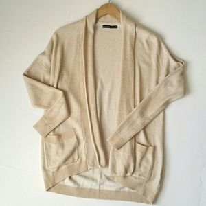 Abercrombie Beige Knit Cardigan Sweater